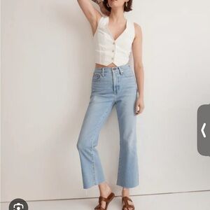 Madewell perfect vintage flared cropped jeans